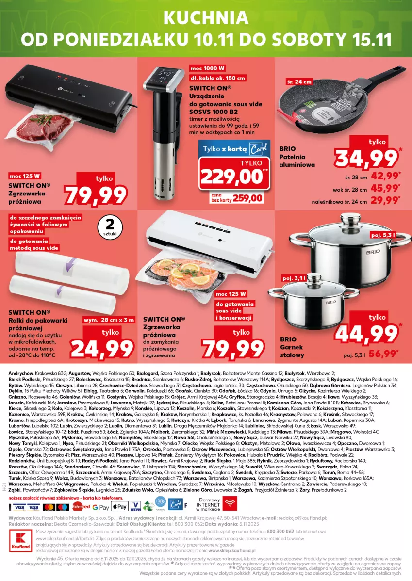 Gazetka promocyjna Kaufland - Kaufland - ważna 06.11 do 12.11.2025 - strona 16 - produkty: BIC, Dres, Fa, Garnek, Gry, Kosz, LANA, Lion, Monte, Mysz, Namysłów, Olej, Parasol, Patelnia, Piast, Piec, Podlaski, Por, Rolki, Sól, Sos, Szal, Telefon, Top, Warka