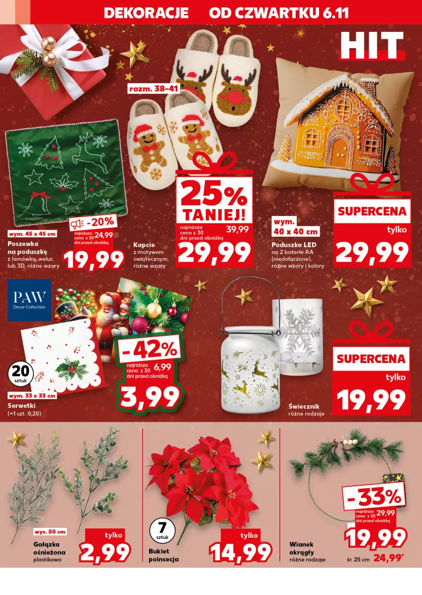 Gazetka promocyjna Kaufland - Kaufland - ważna 06.11 do 12.11.2025 - strona 8 - produkty: Bukiet, Kapcie, Poduszka, Poinsecja, Poszewka, Ser, Serwetki