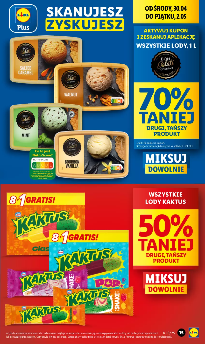 Gazetka promocyjna Lidl - GAZETKA - ważna 30.04 do 02.05.2025 - strona 17 - produkty: Kaktus, Lody, Wazon