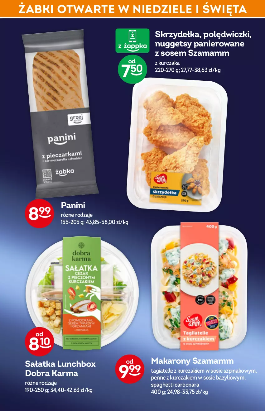 Gazetka promocyjna Żabka - ważna 04.05 do 10.05.2022 - strona 13 - produkty: Bazyl, Kurczak, Makaron, Penne, Sałat, Sałatka, Sos, Spaghetti, Szpinak