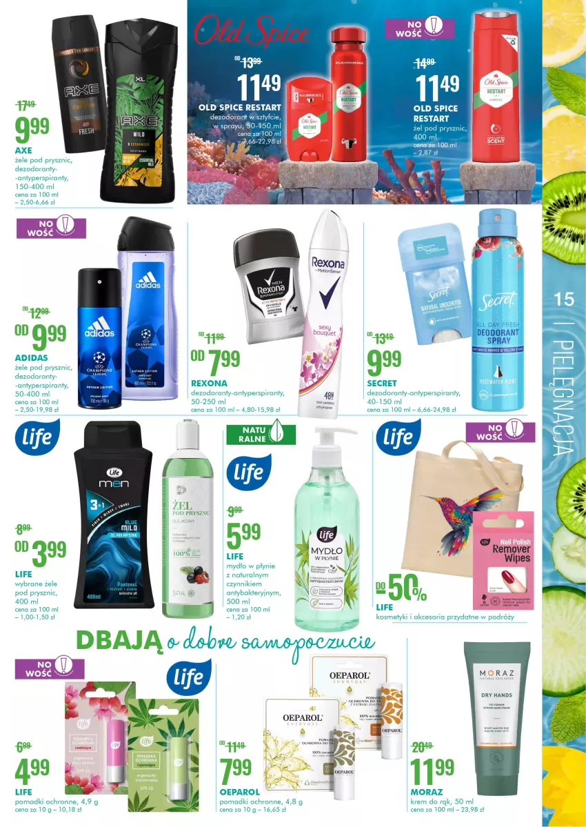 Gazetka promocyjna Super Pharm - Gazetka - ważna 20.04 do 04.05.2021 - strona 15 - produkty: Antyperspirant, Dezodorant, Fa, Gin, Krem do rąk, Old Spice, Olej, Por, Rexona