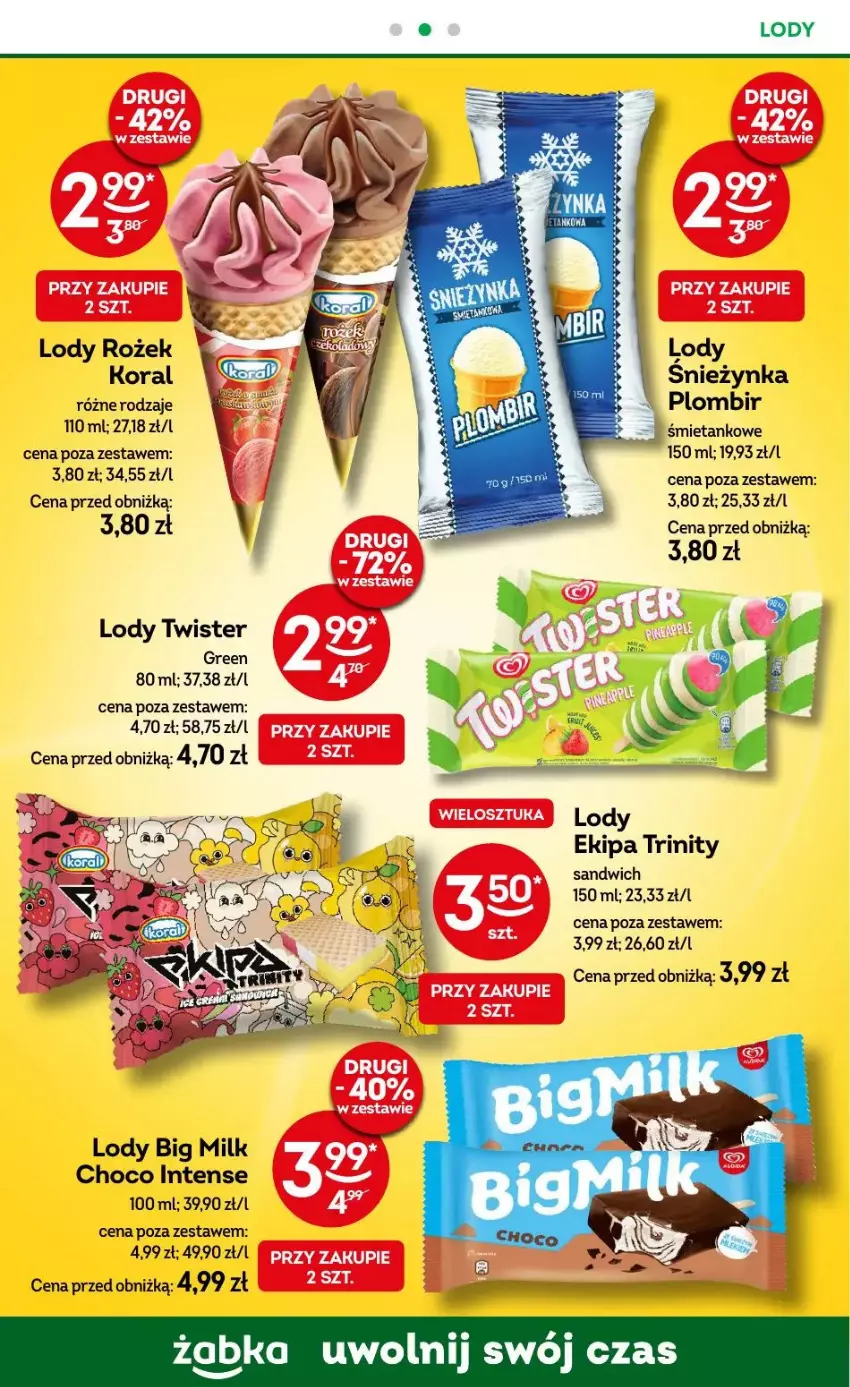 Gazetka promocyjna Żabka - ważna 09.04 do 22.04.2025 - strona 74 - produkty: Big Milk, Lody