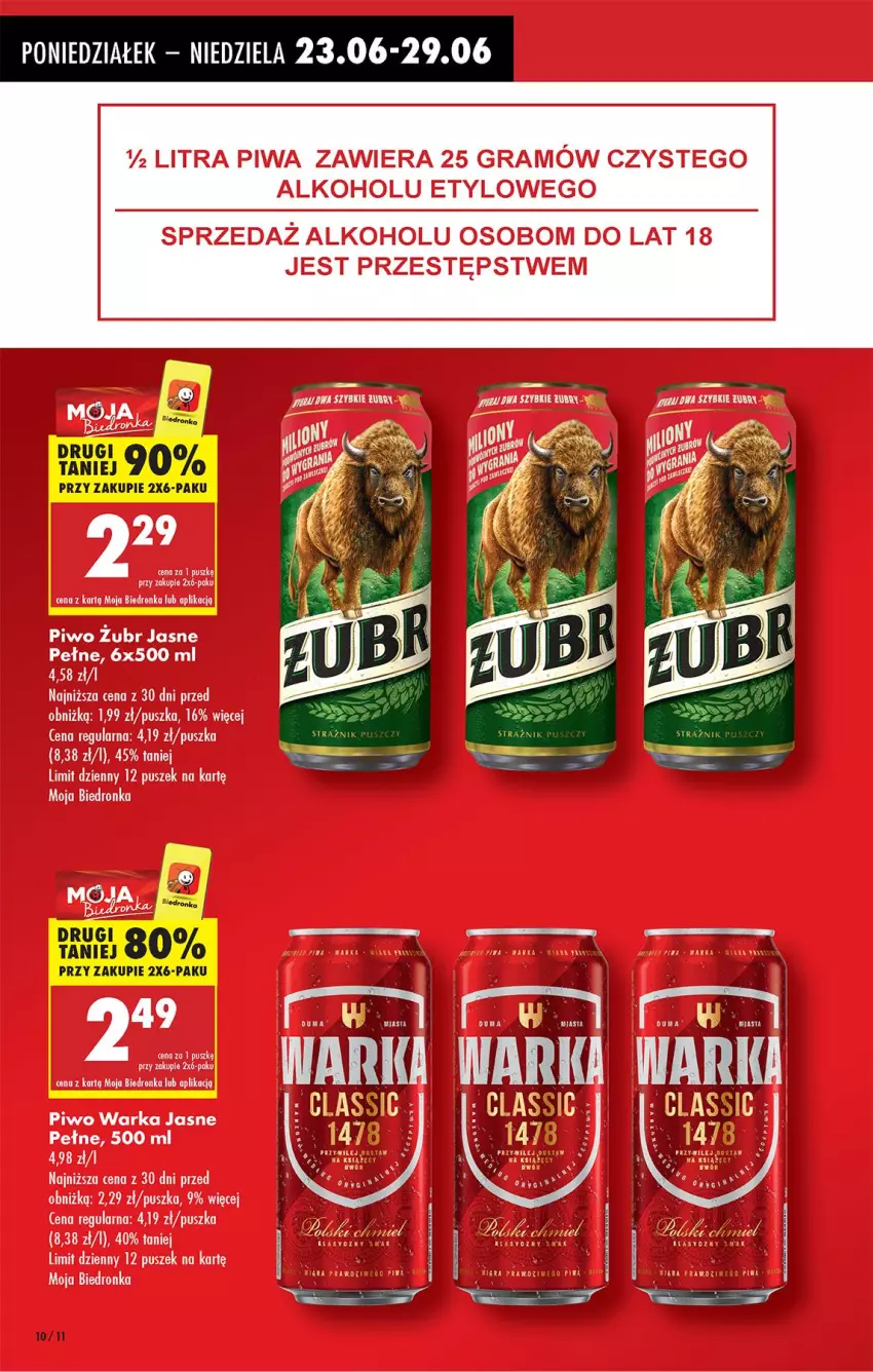 Gazetka promocyjna Biedronka - Od Poniedziałku - ważna 23.06 do 28.06.2025 - strona 10 - produkty: Gra, Piwa, Piwo, Warka