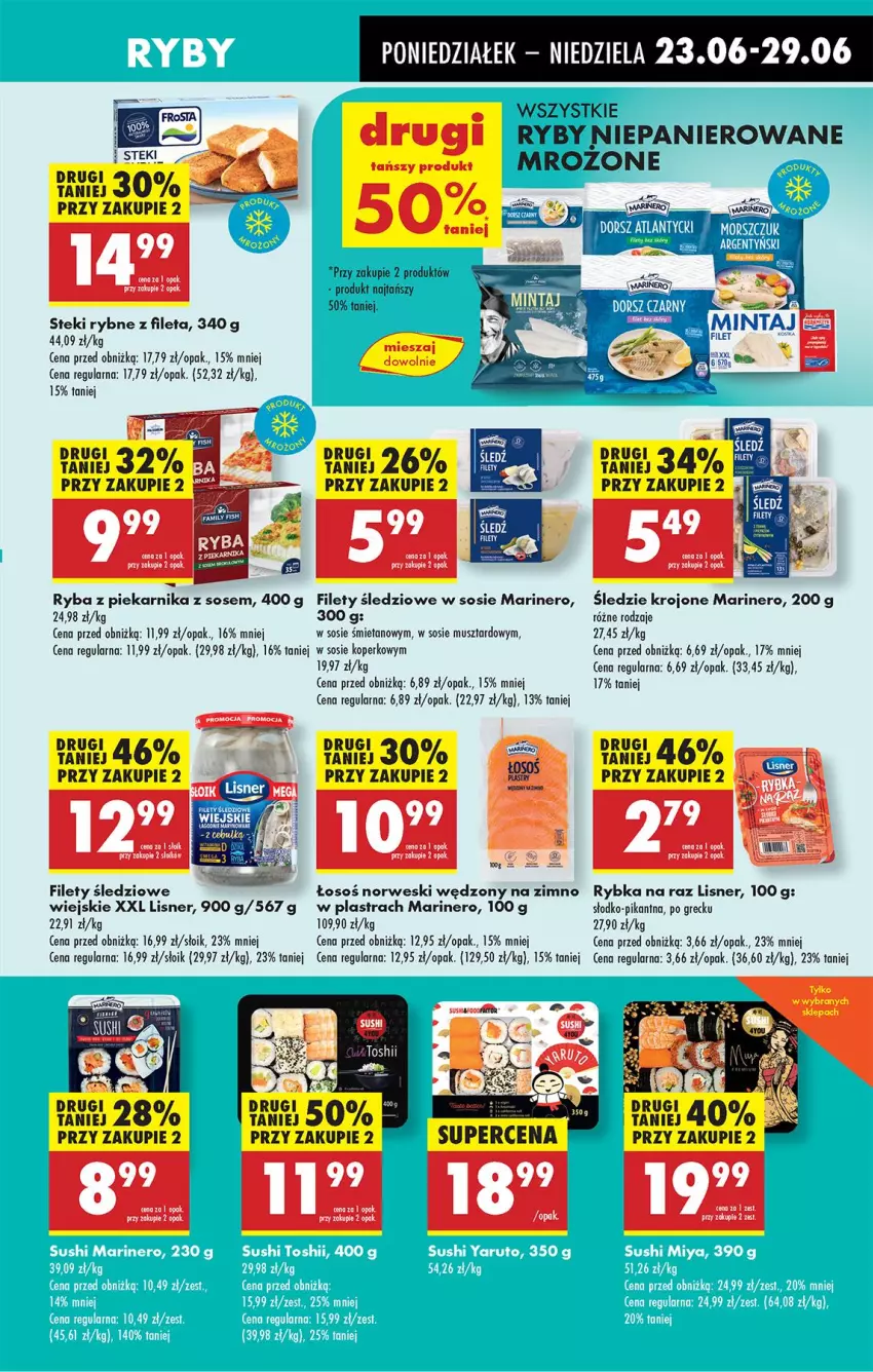 Gazetka promocyjna Biedronka - Od Poniedziałku - ważna 23.06 do 28.06.2025 - strona 29 - produkty: Fa, Leon, Lisner, Mintaj, Mus, Piekarnik, Ryba, Ryba z piekarnika, Rybka na raz, Sos, Stek