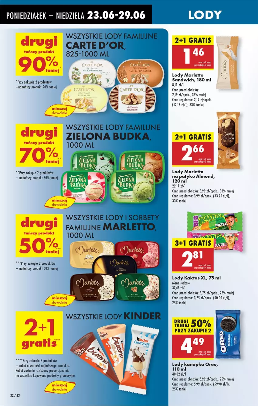 Gazetka promocyjna Biedronka - Od Poniedziałku - ważna 23.06 do 28.06.2025 - strona 36 - produkty: Celma, Fa, Kaktus, Lody, Oreo, Por, Zielona Budka