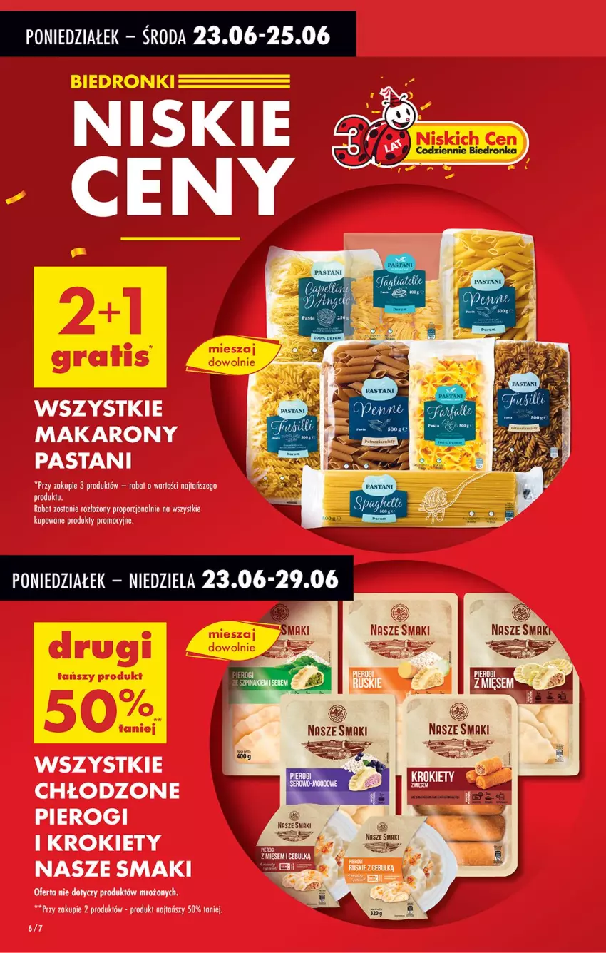 Gazetka promocyjna Biedronka - Od Poniedziałku - ważna 23.06 do 28.06.2025 - strona 6 - produkty: Krokiety, Makaron, Pierogi, Por