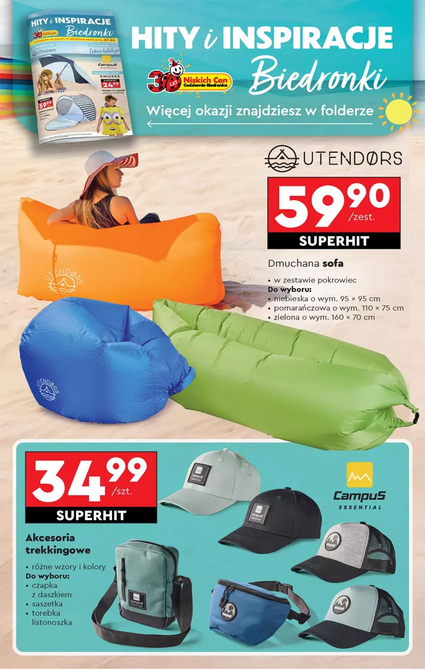 Gazetka promocyjna Biedronka - Od Poniedziałku - ważna 23.06 do 28.06.2025 - strona 70 - produkty: Asus, Czapka, Fa, Kotek, Miecz, Pokrowiec, Sofa, Torebka