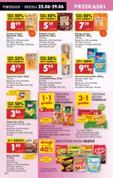 Gazetka promocyjna Biedronka - Od Poniedziałku - Gazetka - ważna od 28.06 do 28.06.2025 - strona 52 - produkty: Top, Por, Gra, Orzeszki, Papryka, Ananas, Chipsy, Mango suszone, Daktyle, Chrupki, Sezam, Robot, Burger, Przysnacki, Dan Cake, Baton, Felix, Gofry, Orzeszki ziemne, Mango, Fa