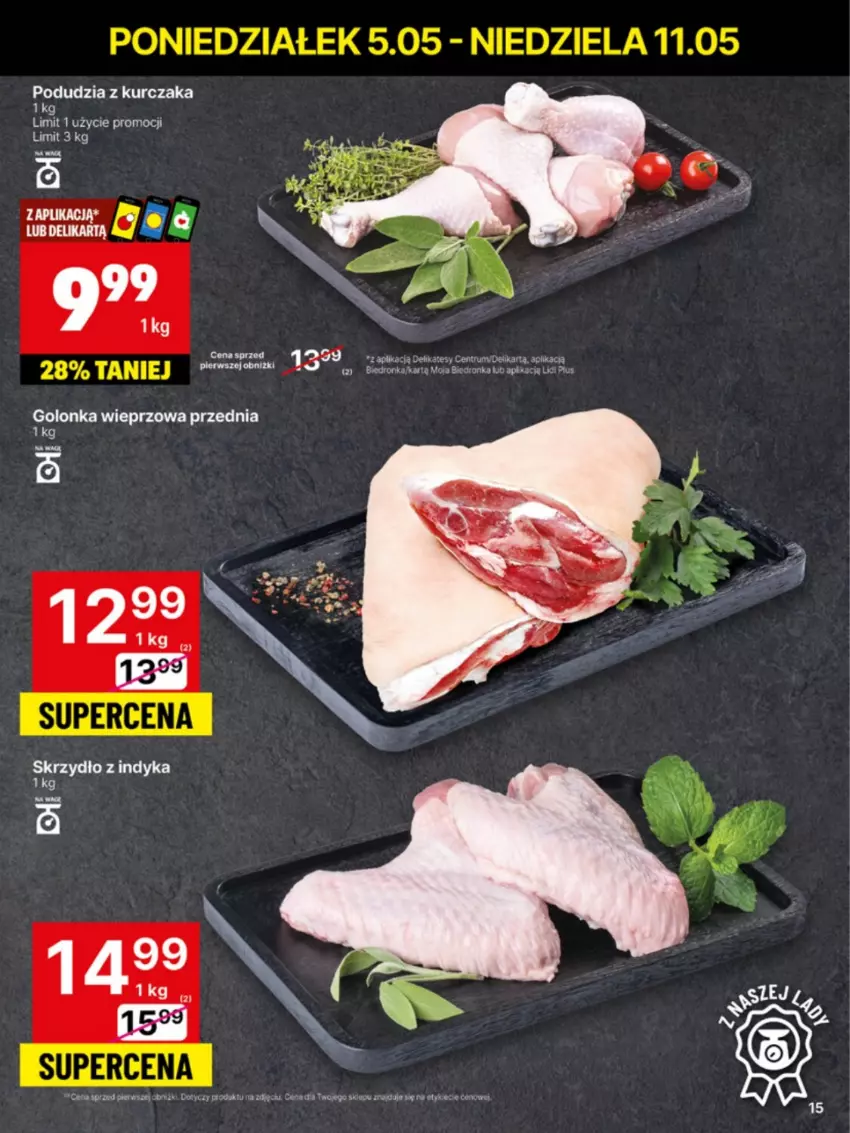 Gazetka promocyjna Delikatesy Centrum - Franczyza DC19 Poniedziałek - ważna 05.05 do 11.05.2025 - strona 15 - produkty: Golonka wieprzowa, Kurczak, Rum