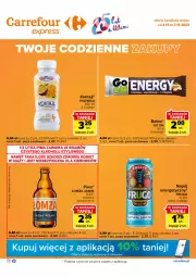 Gazetka promocyjna Carrefour - Gazetka Express - Gazetka - ważna od 07.11 do 07.11.2022 - strona 1 - produkty: Piwo, Piątnica, Kosz, Baton, Napój