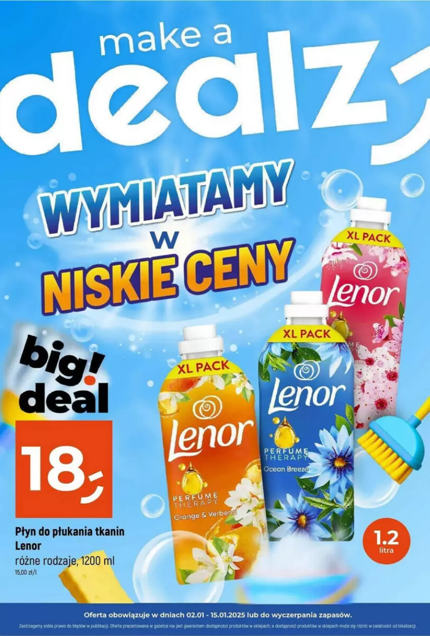 Gazetka promocyjna Dealz - ważna 02.01 do 15.01.2025 - strona 1 - produkty: Inka, LANA, Lenor, Płyn do płukania