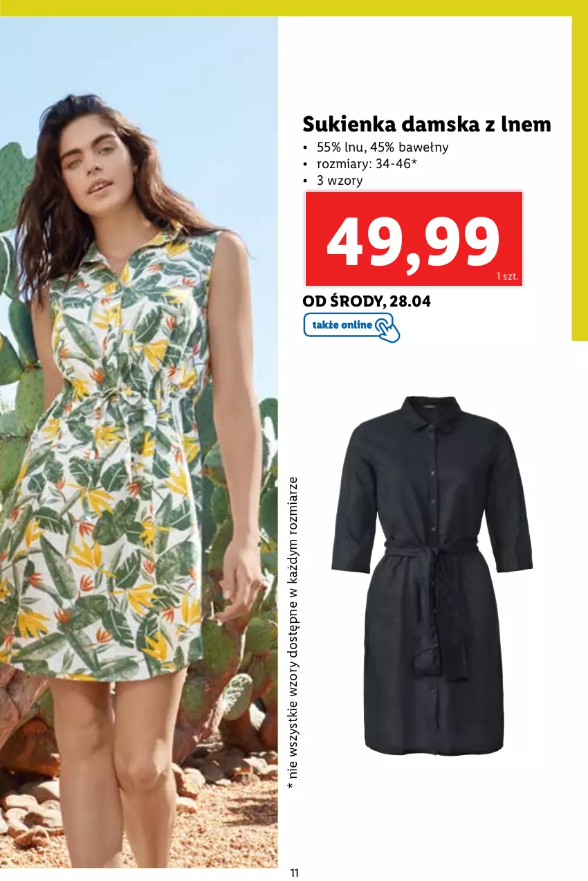 Gazetka promocyjna Lidl - OFERTA OD 28.04 DO WYCZERPANIA ZAPASÓW - ważna 28.04 do 15.05.2021 - strona 11 - produkty: Sukienka