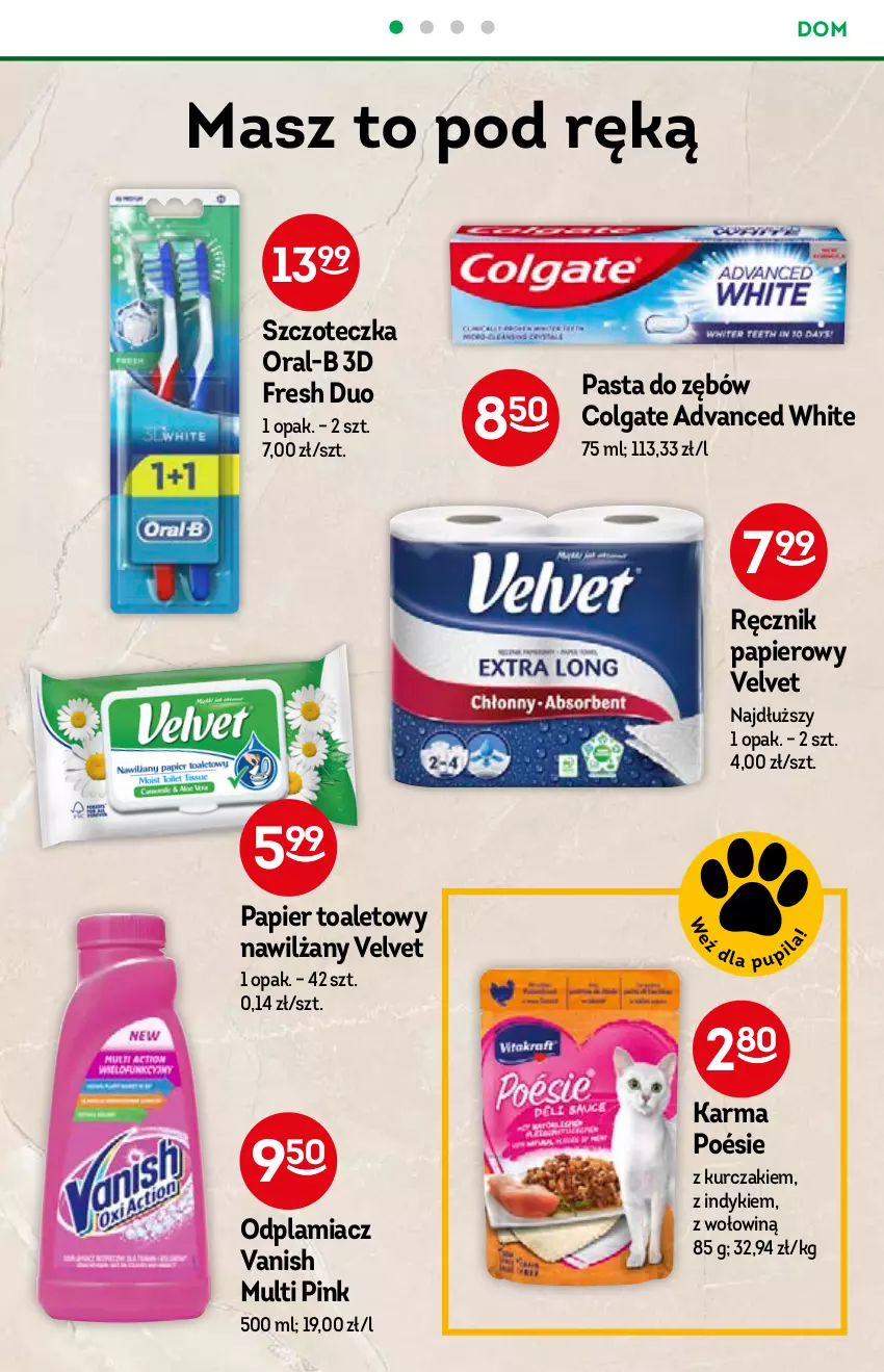 Gazetka promocyjna Żabka - ważna 23.06 do 06.07.2021 - strona 46 - produkty: Colgate, Kurczak, LG, Odplamiacz, Papier, Papier toaletowy, Pasta do zębów, Ręcznik, Szczoteczka, Vanish, Velvet