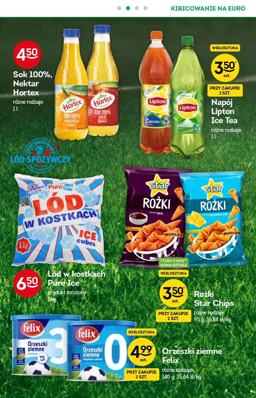 Gazetka promocyjna Żabka - ważna 23.06 do 06.07.2021 - strona 7 - produkty: BIC, Felix, Hortex, Ice tea, Lipton, Napój, Nektar, O nas, Orzeszki, Orzeszki ziemne, Pur, Sok