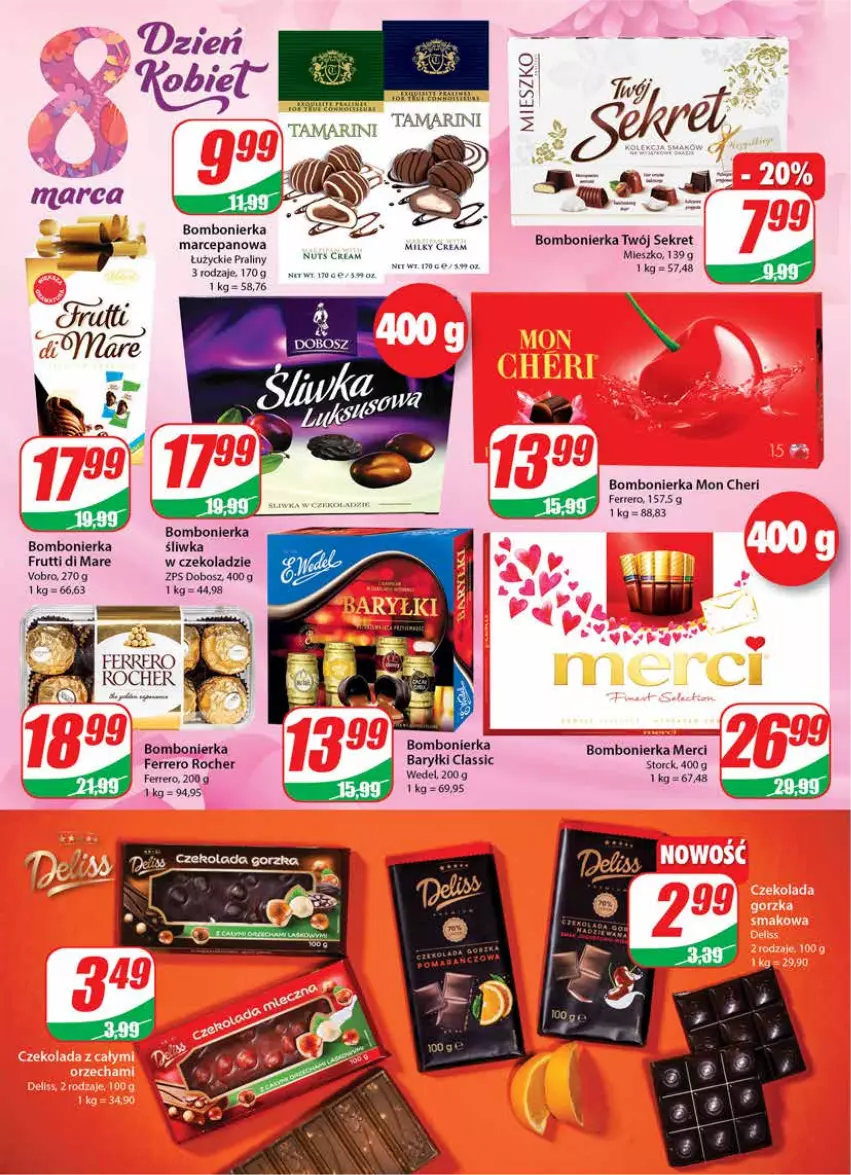 Gazetka promocyjna Dino - Gazetka - ważna 02.03 do 08.03.2022 - strona 18 - produkty: Ferrero, Ferrero Rocher, Gra, Kret, Merci, Praliny