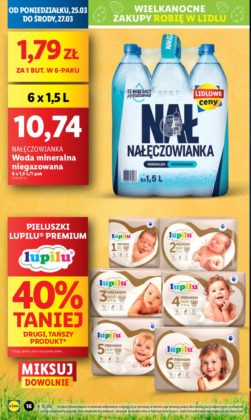 Gazetka promocyjna Lidl - GAZETKA - ważna 25.03 do 27.03.2024 - strona 16 - produkty: Nałęczowianka, Woda, Woda mineralna