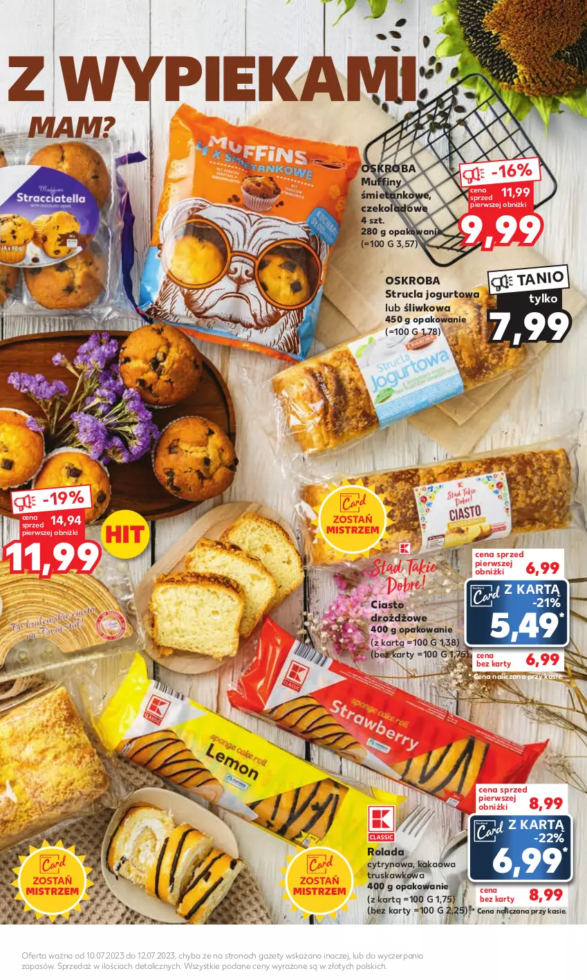 Gazetka promocyjna Kaufland - Mocny Start - ważna 10.07 do 12.07.2023 - strona 15 - produkty: Jogurt, Kakao, Muffiny, Rolada, Strucla