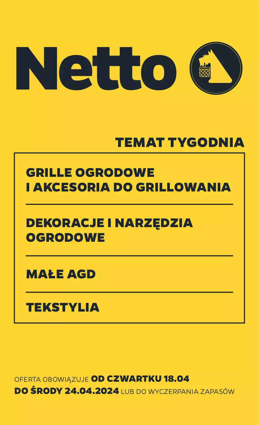 Gazetka promocyjna Netto - Od Czwartku Przemysłowa - ważna 18.04 do 24.04.2024 - strona 1 - produkty: Grill
