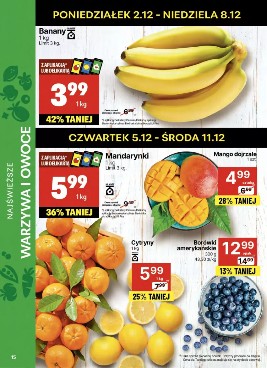 Gazetka promocyjna Delikatesy Centrum - NOWA GAZETKA Delikatesy Centrum od 5 grudnia! 5-11.12.2024 - ważna 05.12 do 11.12.2024 - strona 15 - produkty: Mandarynki, Mango, Rum