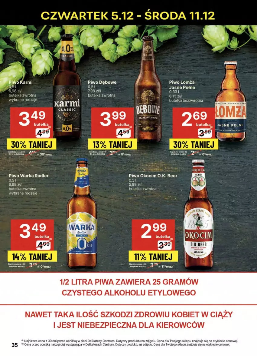 Gazetka promocyjna Delikatesy Centrum - NOWA GAZETKA Delikatesy Centrum od 5 grudnia! 5-11.12.2024 - ważna 05.12 do 11.12.2024 - strona 35 - produkty: Gra, Koc, Okocim, Piec, Piwa, Piwo, Radler, Rum, Warka