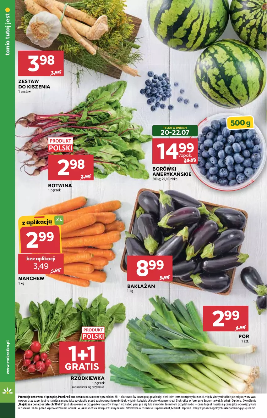 Gazetka promocyjna Stokrotka - Supermarket - ważna 16.07 do 22.07.2026 - strona 10 - produkty: Gra, Mięso, Optima, Owoce, Por, Rzodkiewka, Warzywa