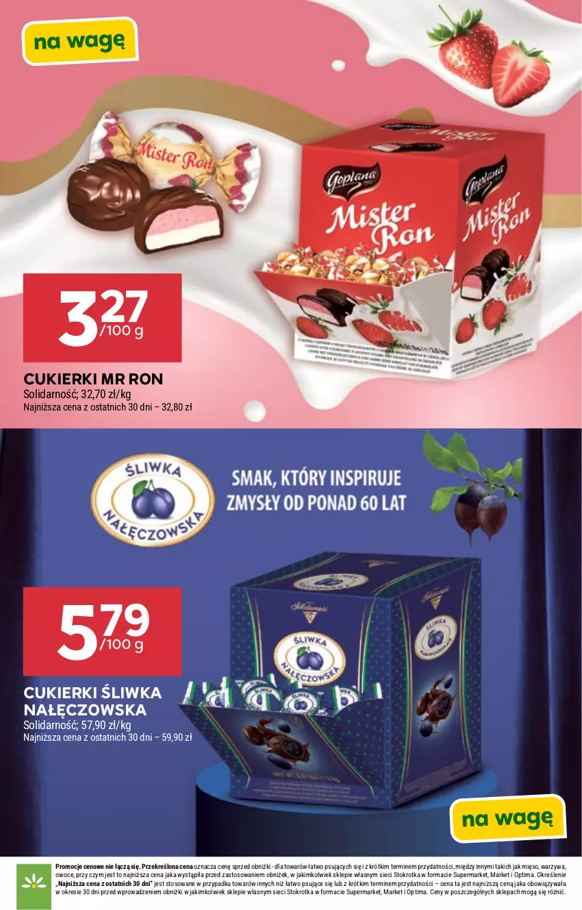 Gazetka promocyjna Stokrotka - Supermarket - ważna 16.07 do 22.07.2026 - strona 24 - produkty: Cukier, Cukierki, Mięso, Optima, Owoce, Warzywa