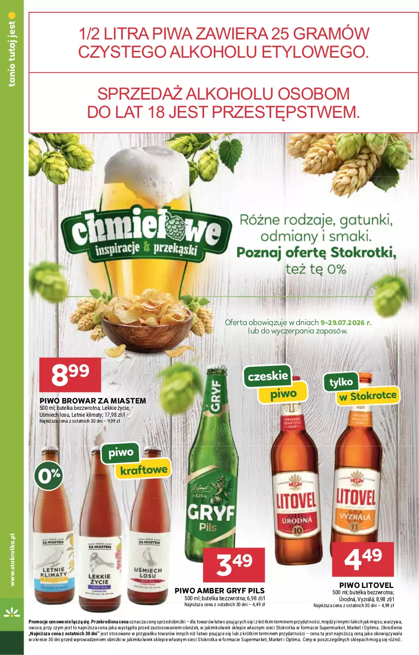 Gazetka promocyjna Stokrotka - Supermarket - ważna 16.07 do 22.07.2026 - strona 30 - produkty: Gra, Gry, Mięso, Optima, Owoce, Piwa, Piwo, Warzywa