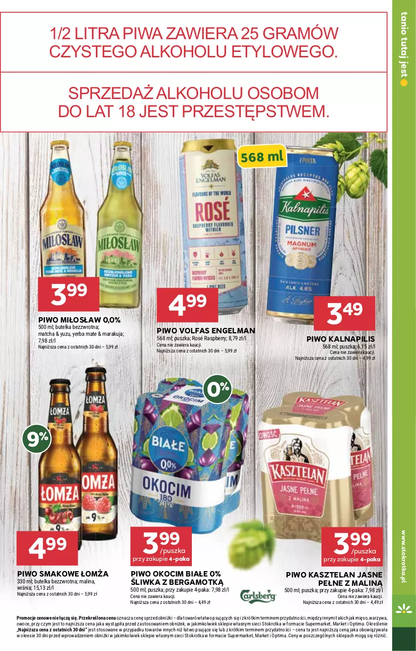 Gazetka promocyjna Stokrotka - Supermarket - ważna 16.07 do 22.07.2026 - strona 31 - produkty: Fa, Gra, Kasztelan, Koc, Mięso, Okocim, Optima, Owoce, Piwa, Piwo, Warzywa