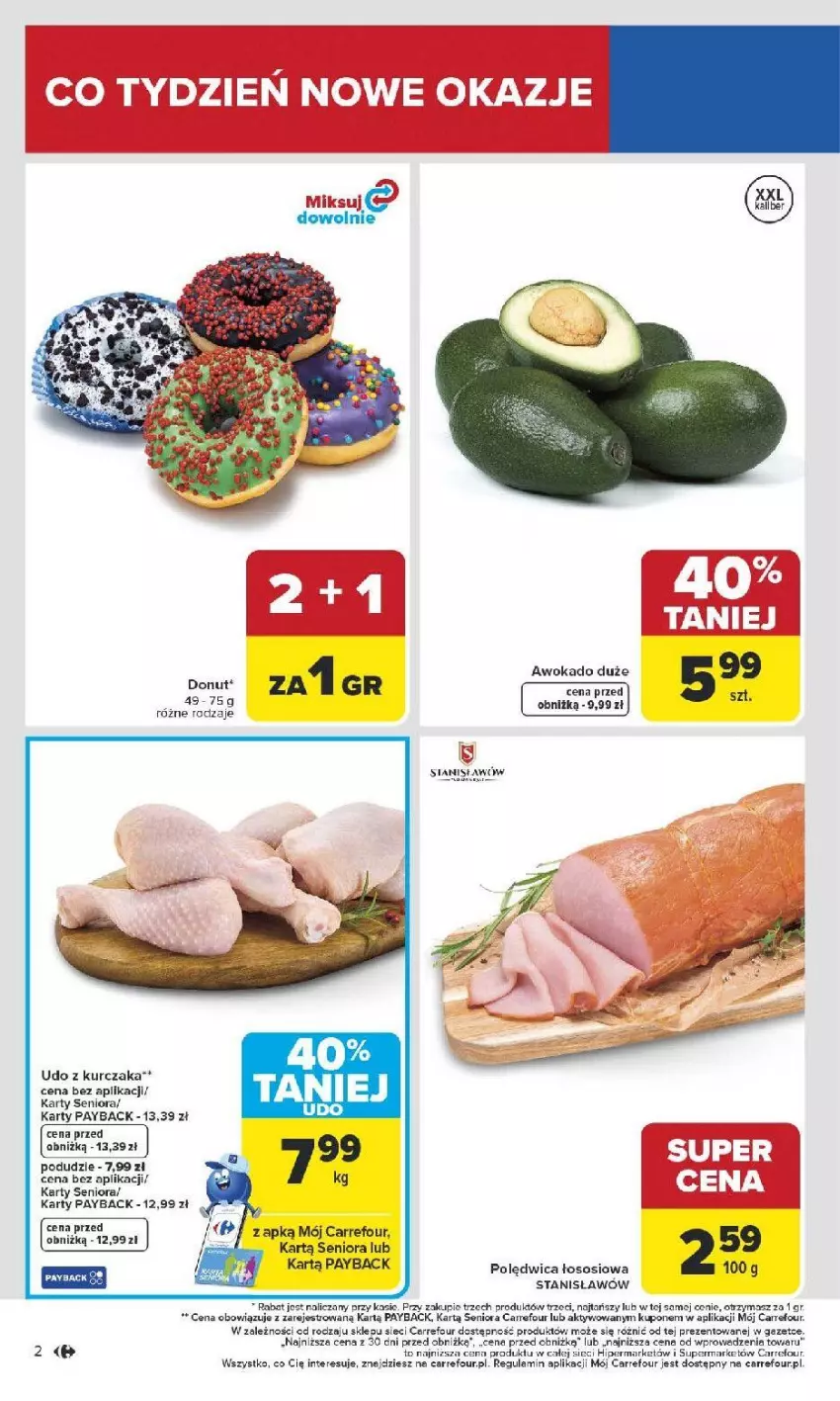 Gazetka promocyjna Carrefour - Gazetka Carrefour, Market od poniedziału! - ważna 12.01 do 17.01.2026 - strona 4 - produkty: Fa, Kurczak, Ser, Sos, Udo z kurczaka