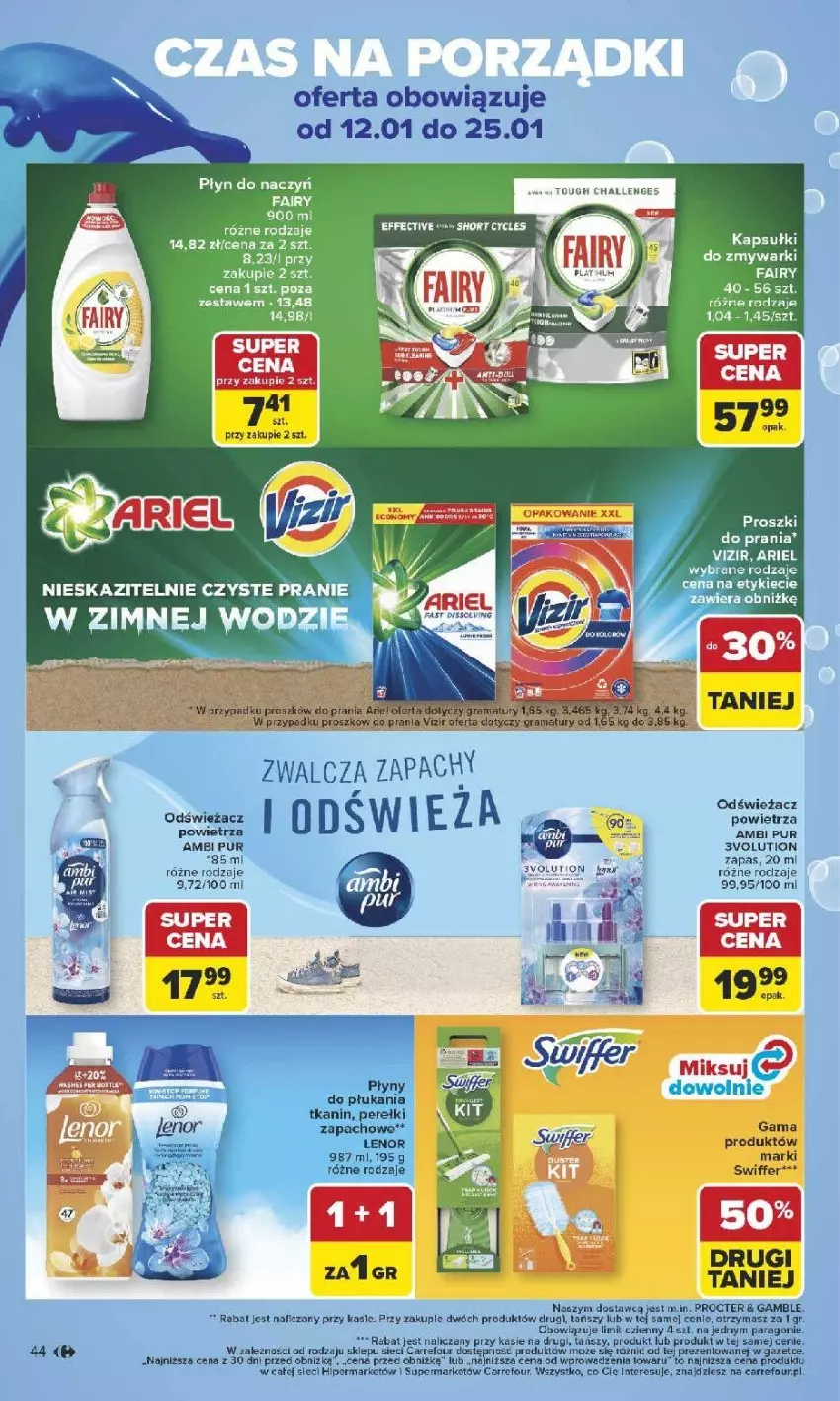 Gazetka promocyjna Carrefour - Gazetka Carrefour, Market od poniedziału! - ważna 12.01 do 17.01.2026 - strona 46 - produkty: Ambi Pur, Fa, Lenor, Perełki zapachowe, Pur