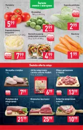 Gazetka promocyjna Stokrotka - Market - Gazetka - ważna od 15.12 do 15.12.2021 - strona 3 - produkty: Polędwiczka wieprzowa, Brukselka, Wołowina, Pomidory, Mięso, Wołowina bez kości
