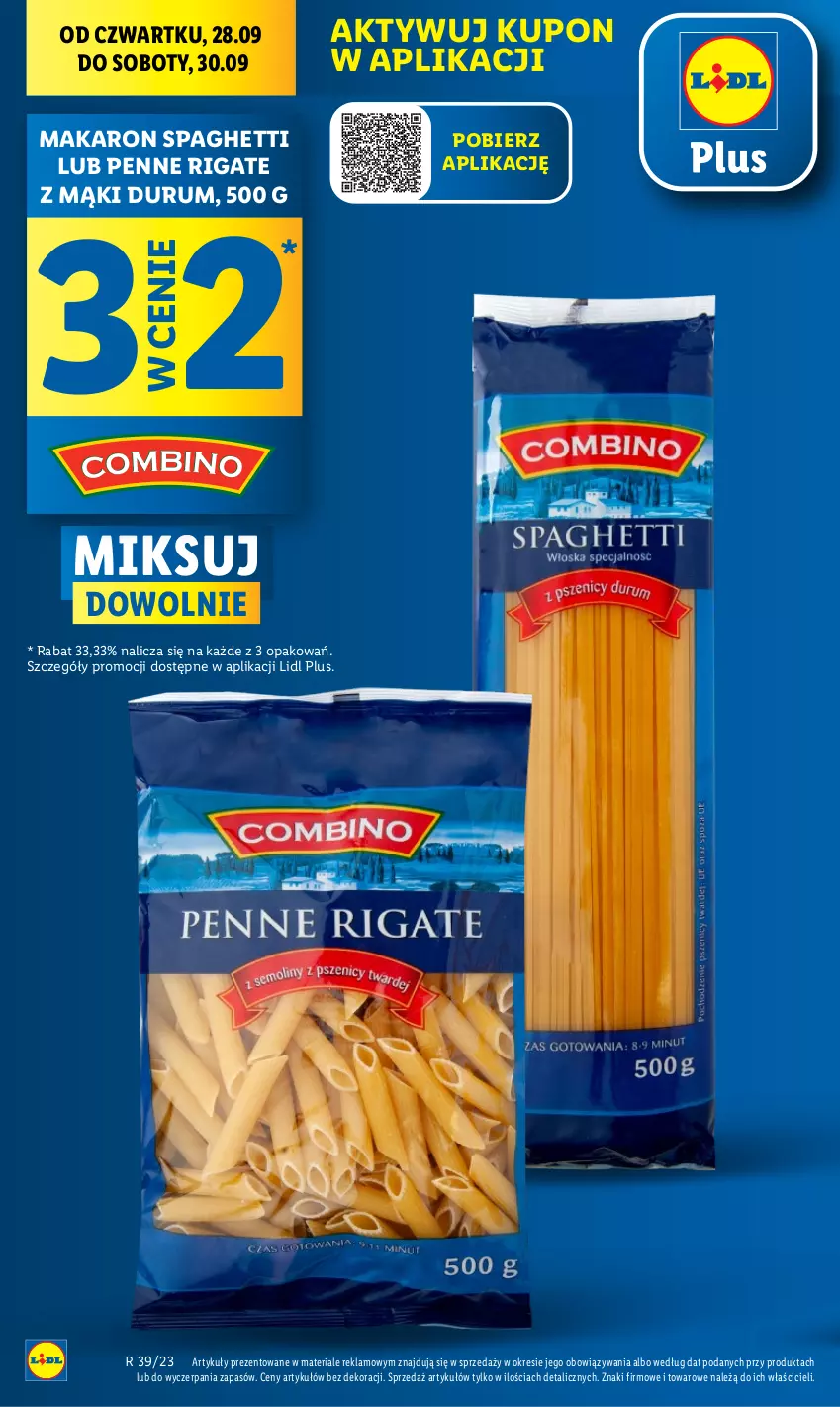 Gazetka promocyjna Lidl - GAZETKA - ważna 28.09 do 30.09.2023 - strona 10 - produkty: Makaron, Penne, Rum, Spaghetti