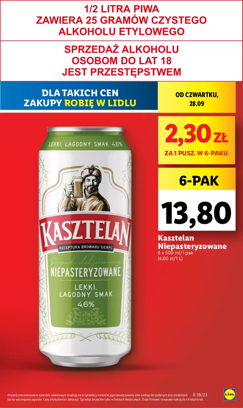 Gazetka promocyjna Lidl - GAZETKA - ważna 28.09 do 30.09.2023 - strona 13 - produkty: Kasztelan