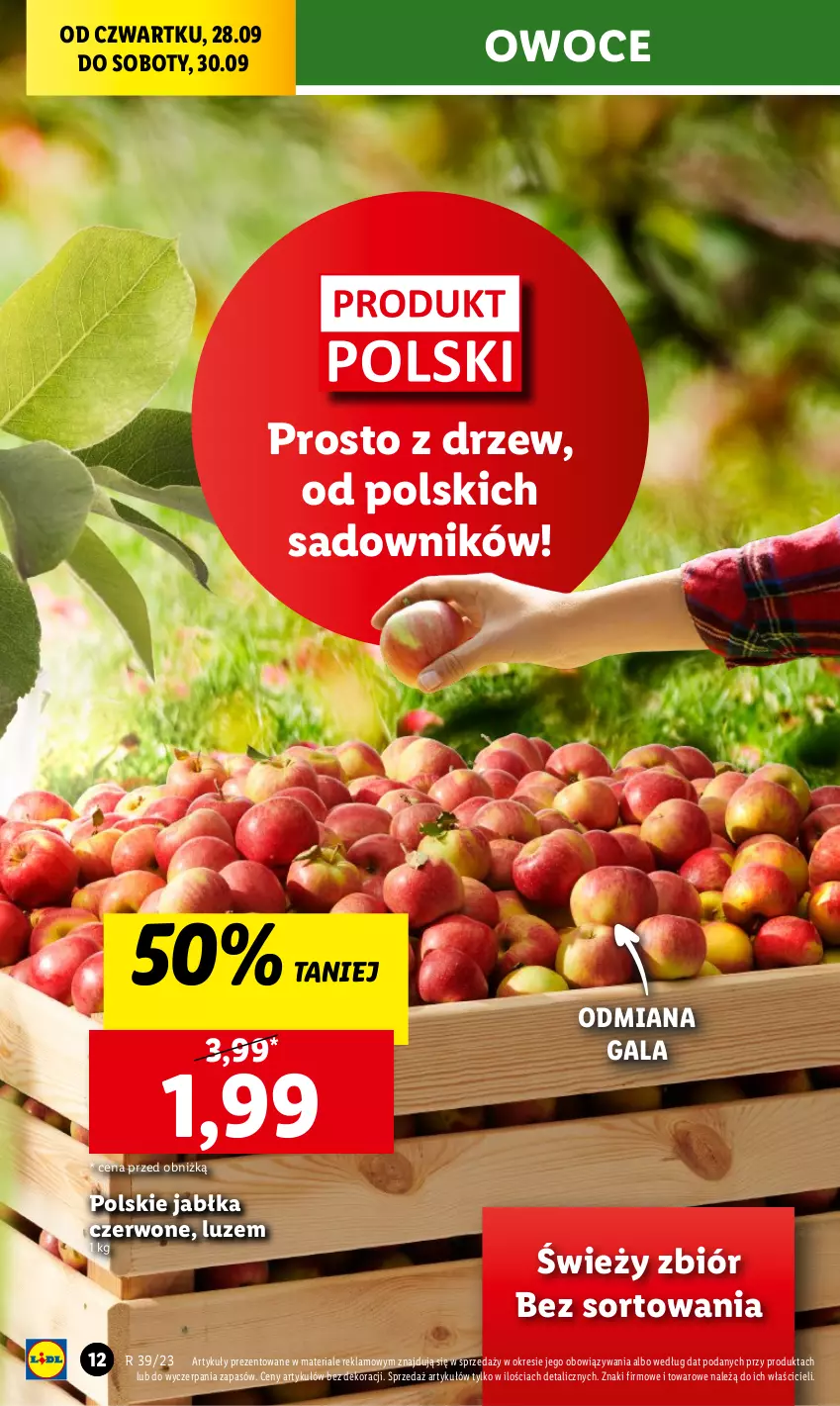 Gazetka promocyjna Lidl - GAZETKA - ważna 28.09 do 30.09.2023 - strona 24 - produkty: Gala, Jabłka, Owoce