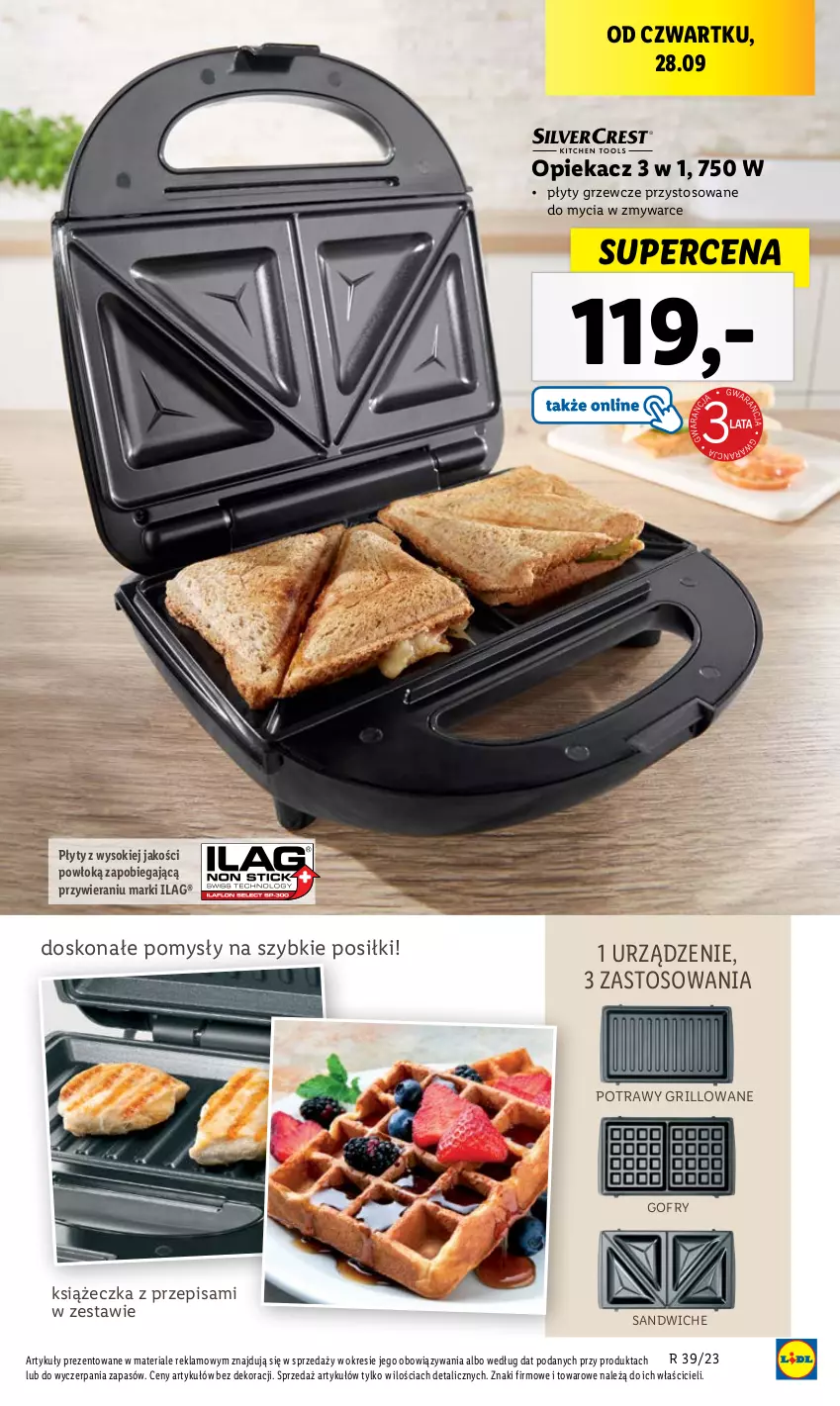 Gazetka promocyjna Lidl - GAZETKA - ważna 28.09 do 30.09.2023 - strona 51 - produkty: Gofry, Grill, Sok