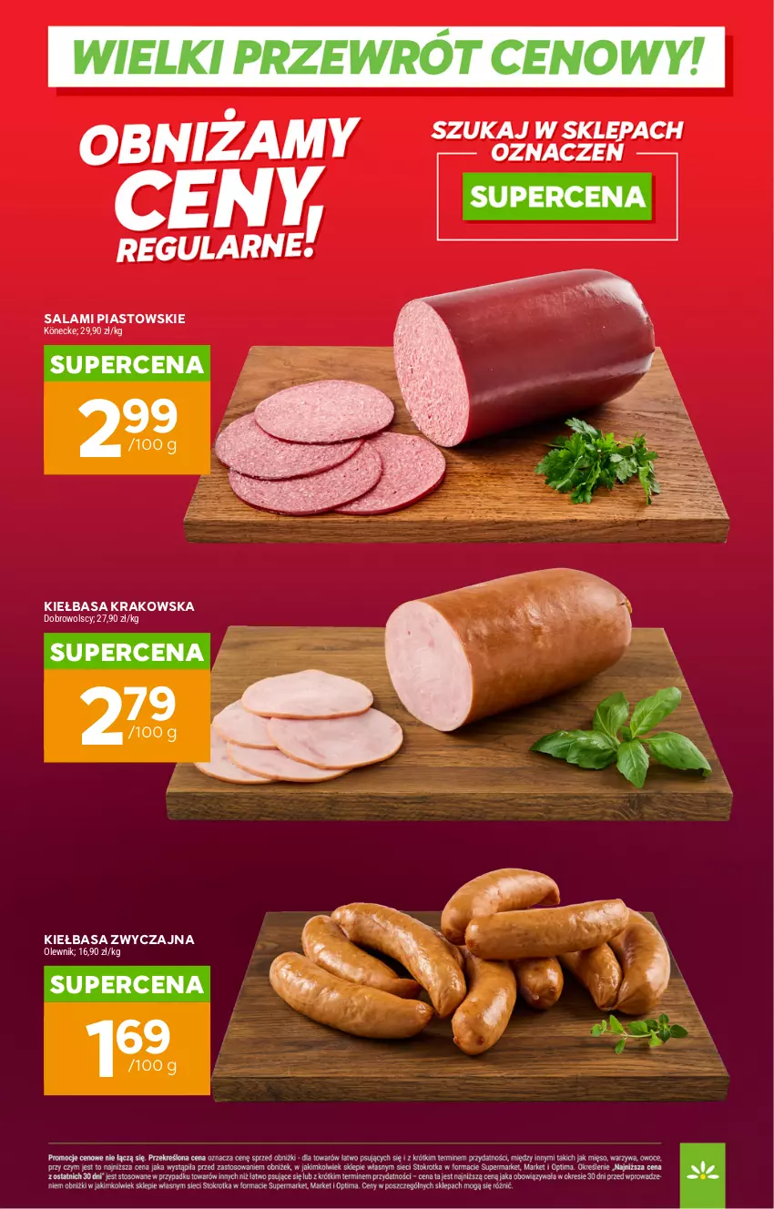 Gazetka promocyjna Stokrotka - Wielki przewrót cenowy! - ważna 14.05 do 31.08.2026 - strona 9 - produkty: Kiełbasa, Kiełbasa krakowska, Olewnik, Piast, Salami