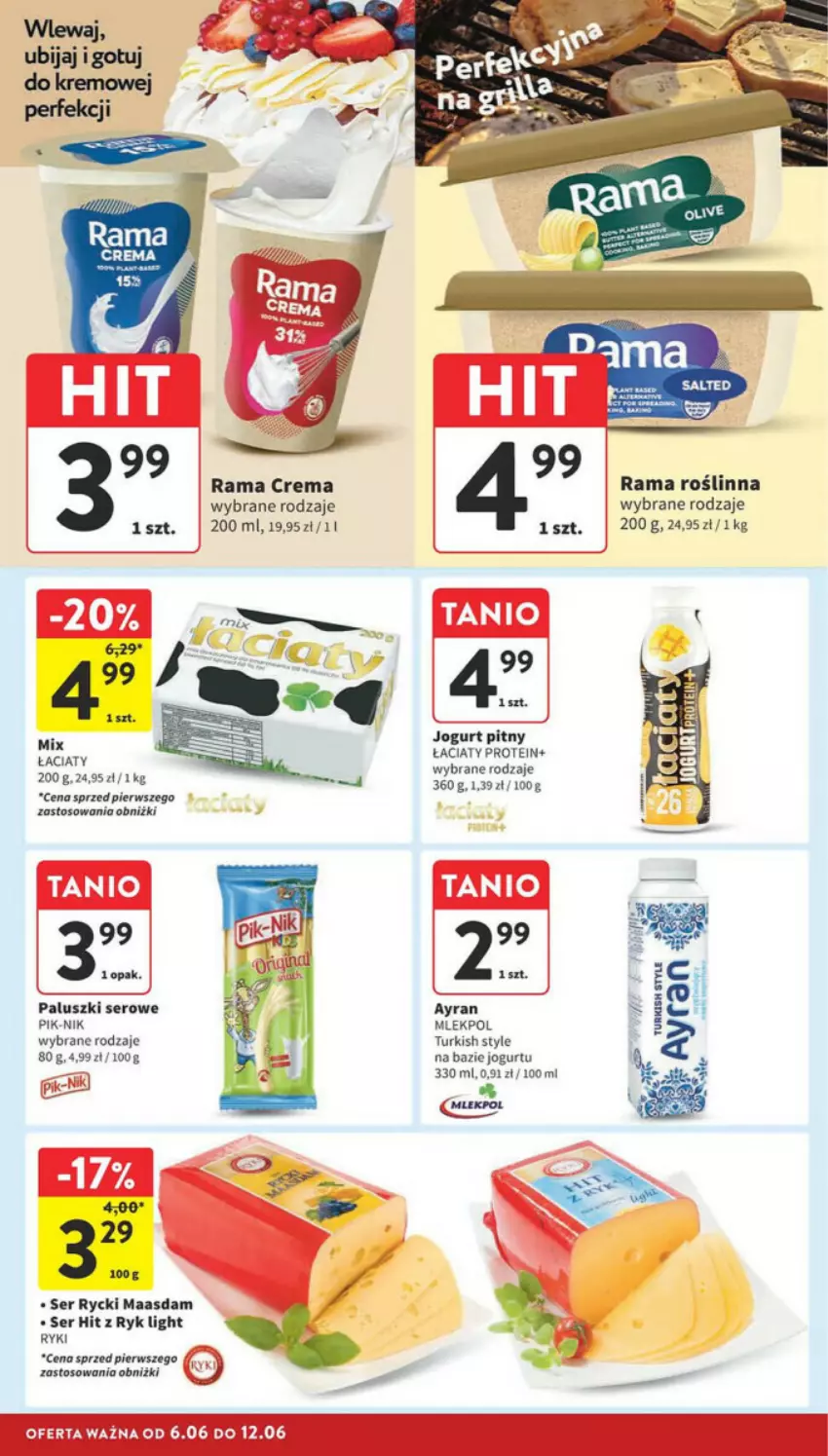 Gazetka promocyjna Intermarche - ważna 10.06 do 12.06.2024 - strona 20 - produkty: Fa, Jogurt, Jogurt pitny, Maasdam, Rama, Ser