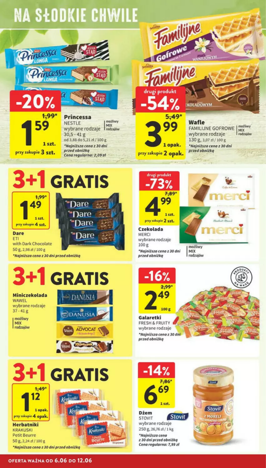 Gazetka promocyjna Intermarche - ważna 10.06 do 12.06.2024 - strona 29 - produkty: Czekolada, Dżem, Fa, Gala, Galaretki, Gra, Herbatniki, Merci, Princessa, Wafle, Wawel