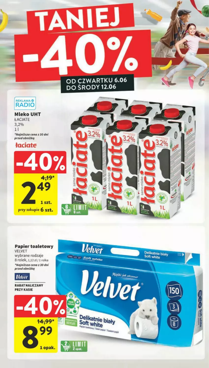 Gazetka promocyjna Intermarche - ważna 10.06 do 12.06.2024 - strona 46 - produkty: Mleko, Papier, Papier toaletowy, Velvet