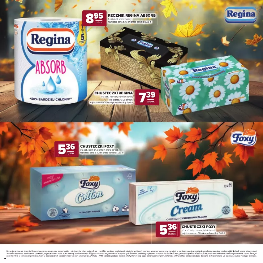 Gazetka promocyjna Stokrotka - Katalog Jesienne Inspiracje! - ważna 15.10 do 28.10.2026 - strona 28 - produkty: Chusteczki, Foxy, Gin, Mięso, Owoce, Ręcznik, Rum, Warzywa