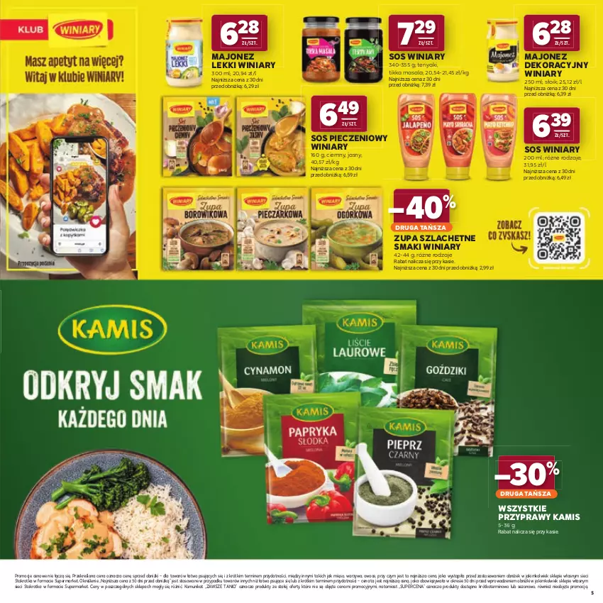 Gazetka promocyjna Stokrotka - Katalog Jesienne Inspiracje! - ważna 15.10 do 28.10.2026 - strona 5 - produkty: Kamis, Majonez, Mięso, Owoce, Piec, Przyprawy, Sos, Sos pieczeniowy, Warzywa, Winiary, Zupa