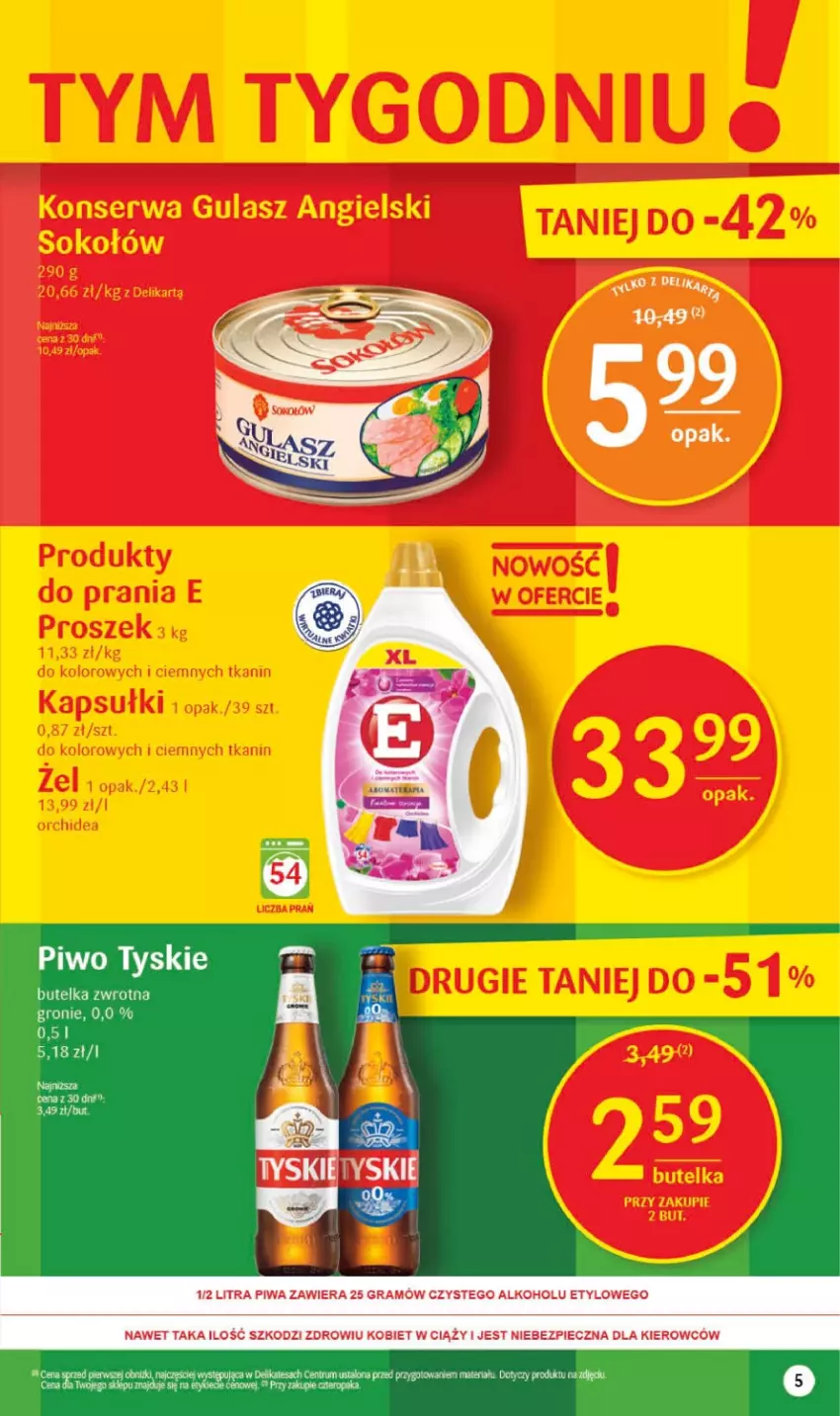 Gazetka promocyjna Delikatesy Centrum - Gazetka DC15 - ważna 20.04 do 26.04.2023 - strona 5 - produkty: Gra, Piec, Piwa, Tyskie