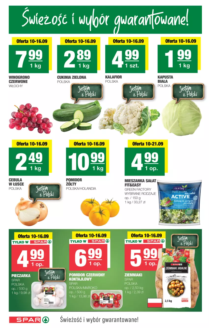 Gazetka promocyjna Spar - Spar - ważna 07.09 do 17.09.2025 - strona 2 - produkty: Cebula, Fa, Kalafior, Mieszanka sałat, Sałat, Wino, Ziemniaki