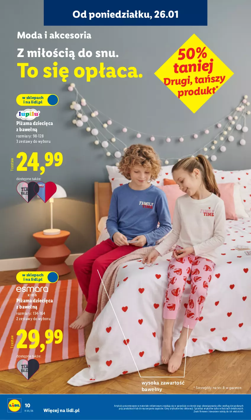 Gazetka promocyjna Lidl - GAZETKA - ważna 26.01 do 31.01.2026 - strona 10 - produkty: Dzieci, Moda, Piżama, Sok