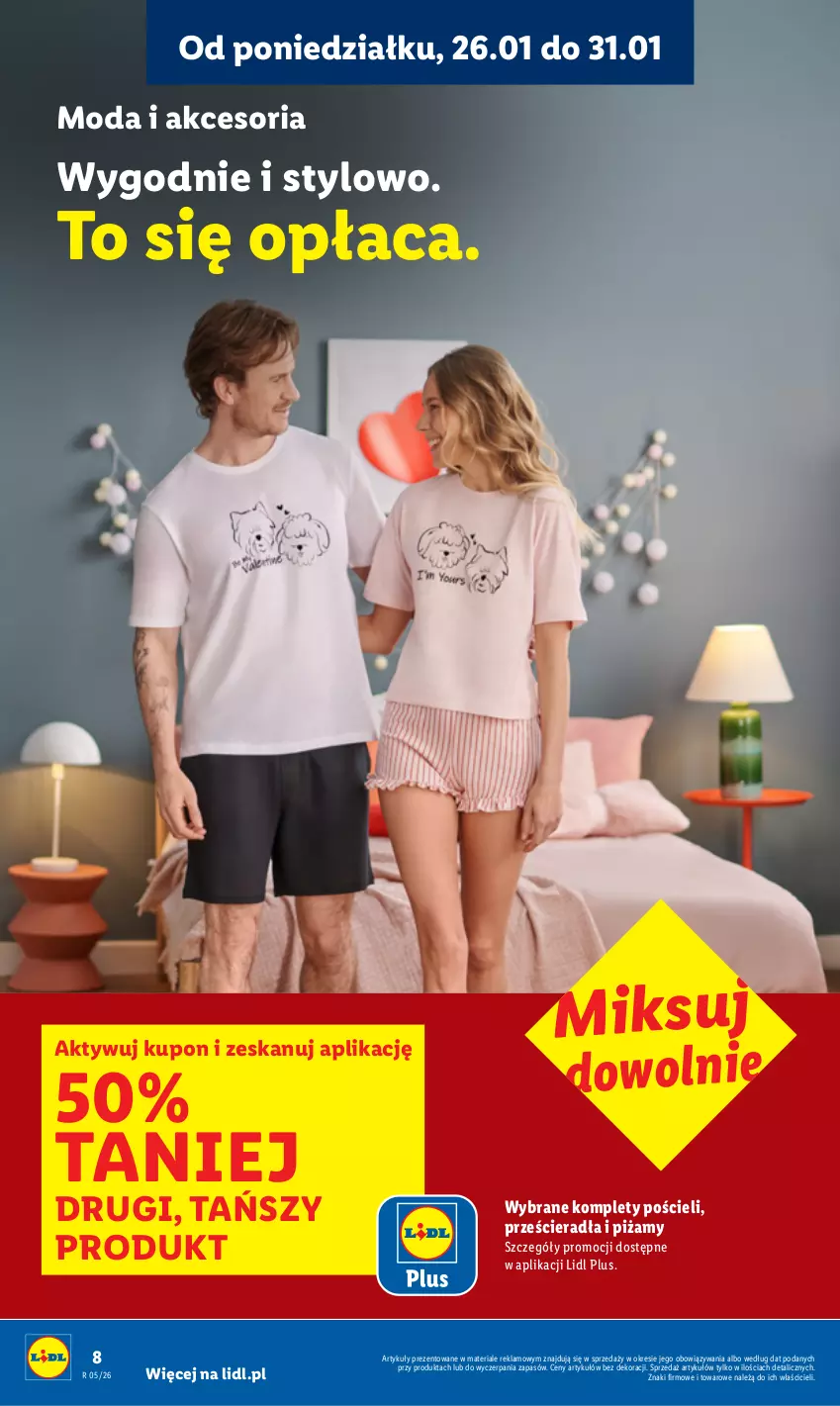 Gazetka promocyjna Lidl - GAZETKA - ważna 26.01 do 31.01.2026 - strona 8 - produkty: Moda, Pościel