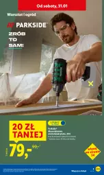 Gazetka promocyjna Lidl - GAZETKA - Gazetka - ważna od 31.01 do 31.01.2026 - strona 5 - produkty: Parkside, Akumulatorowa wiertarkowkrętark, Wiertarkowkrętarka, Tarka, Wkręt, Wkrętarka, Ogród, Akumulator