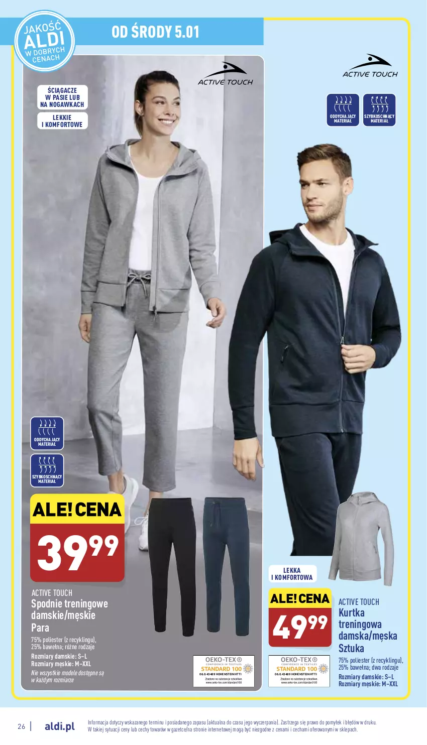 Gazetka promocyjna Aldi - Pełny katalog - ważna 03.01 do 08.01.2022 - strona 26 - produkty: Kurtka, Spodnie, Wełna