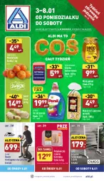 Gazetka promocyjna Aldi - Pełny katalog - Gazetka - ważna od 08.01 do 08.01.2022 - strona 1 - produkty: Kurczak, Mandarynki, Grzejnik, Makaron, Ser, Por, Gra, Grzejnik łazienkowy, Persil, Szynka konserwowa, Siatka, Szynka, Rower, Miód, Imbir, Fa