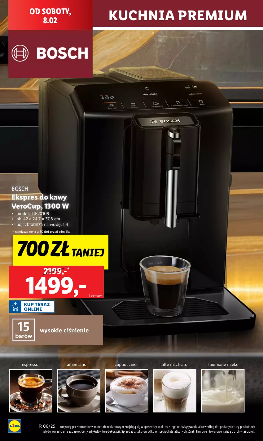 Gazetka promocyjna Lidl - GAZETKA - ważna 06.02 do 08.02.2025 - strona 18 - produkty: Bosch, Cappuccino, Chia, Kuchnia, Mleko, Sok