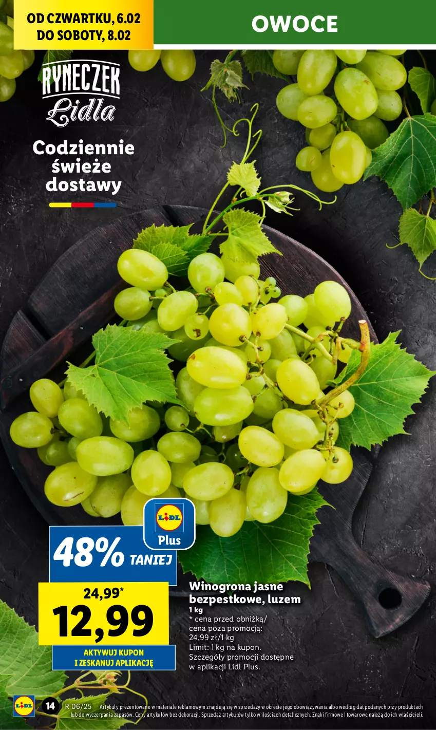 Gazetka promocyjna Lidl - GAZETKA - ważna 06.02 do 08.02.2025 - strona 20 - produkty: Owoce, Wino, Winogrona